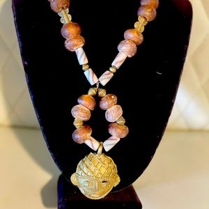 African glass bead necklace